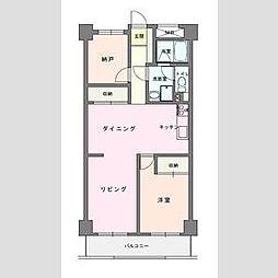 京急本線 屏風浦駅 徒歩3分の賃貸マンション 3階3DKの間取り