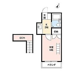四日市あすなろう 赤堀駅 徒歩8分の賃貸アパート 1階ワンルームの間取り