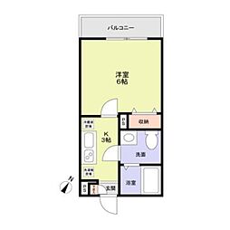 つくばエクスプレス 柏の葉キャンパス駅 徒歩10分の賃貸アパート 3階1Kの間取り