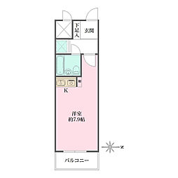 JR総武線 浅草橋駅 徒歩2分の賃貸マンション 8階ワンルームの間取り