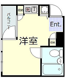 東京メトロ南北線 王子神谷駅 徒歩6分の賃貸マンション 6階ワンルームの間取り