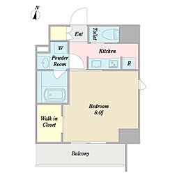 名鉄空港線 りんくう常滑駅 徒歩3分の賃貸マンション 3階1Kの間取り