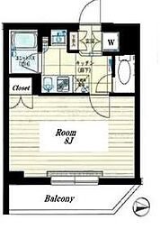 JR京浜東北・根岸線 赤羽駅 徒歩6分の賃貸マンション 3階1Kの間取り