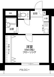 JR京浜東北・根岸線 蒲田駅 徒歩7分の賃貸マンション 5階1Kの間取り