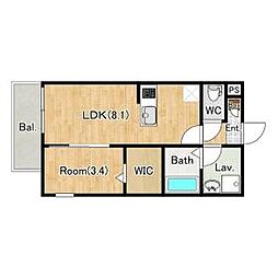 （仮称）ジーメゾン千葉出洲港ラビアン 103 1階1LDKの間取り