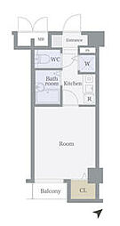 JR山手線 代々木駅 徒歩3分の賃貸マンション 5階1Kの間取り