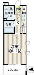 京急本線 鶴見市場駅 徒歩4分の賃貸マンション 1階1Kの間取り