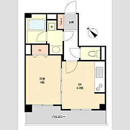 京王線 初台駅 徒歩8分の賃貸マンション 4階1DKの間取り