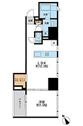 東京メトロ日比谷線 三ノ輪駅 徒歩1分の賃貸マンション 11階1LDKの間取り
