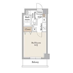 アルファコートお花茶屋2 0109 1階1Kの間取り