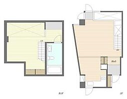 京王線 初台駅 徒歩9分の賃貸マンション 地下1階1LDKの間取り