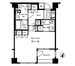 東京メトロ日比谷線 人形町駅 徒歩4分の賃貸マンション 5階1Kの間取り