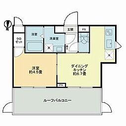 東急池上線 池上駅 徒歩7分の賃貸マンション 5階1DKの間取り