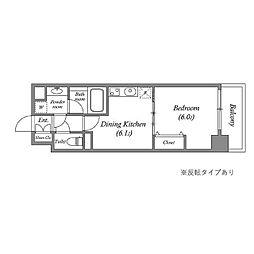 京都市営烏丸線 九条駅 徒歩4分の賃貸マンション 7階1DKの間取り