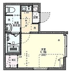 JR総武線 平井駅 徒歩9分の賃貸アパート 3階1Kの間取り