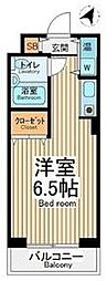 京急本線 京急鶴見駅 徒歩3分の賃貸マンション 7階ワンルームの間取り