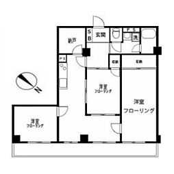 相鉄本線 天王町駅 徒歩4分の賃貸マンション 4階3SLDKの間取り