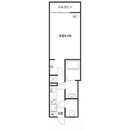 JR八高線 東福生駅 徒歩15分の賃貸アパート 3階1Kの間取り