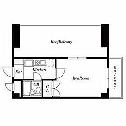 西武池袋線 椎名町駅 徒歩8分の賃貸マンション 4階1Kの間取り