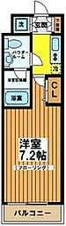 京王井の頭線 永福町駅 徒歩5分の賃貸マンション 3階1Kの間取り