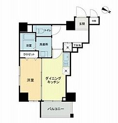 都営三田線 板橋本町駅 徒歩5分の賃貸マンション 3階1DKの間取り