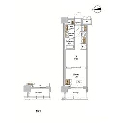 ＲＪＲプレシア蒲田 3階1DKの間取り