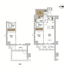 JR京浜東北・根岸線 蒲田駅 徒歩10分の賃貸マンション 6階1LDKの間取り