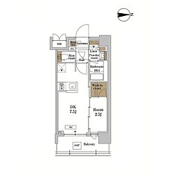 JR京浜東北・根岸線 蒲田駅 徒歩10分の賃貸マンション 6階1DKの間取り
