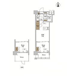 JR京浜東北・根岸線 蒲田駅 徒歩10分の賃貸マンション 6階1LDKの間取り