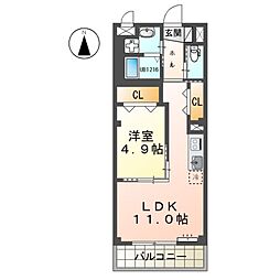間取図画像 1LDK