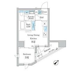 東武東上線 大山駅 徒歩8分の賃貸マンション 10階1LDKの間取り