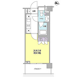 西武池袋線 大泉学園駅 徒歩5分の賃貸マンション 2階1Kの間取り