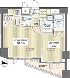 JR総武線 東中野駅 徒歩4分の賃貸マンション 1階1LDKの間取り