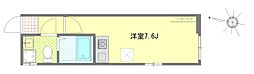 西武池袋線 練馬高野台駅 徒歩13分の賃貸アパート 1階ワンルームの間取り