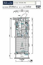 東京メトロ有楽町線 地下鉄成増駅 徒歩13分の賃貸マンション 3階1Kの間取り