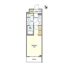 ＥｓＴＲＵＴＨ　ＭＡＧＯＭＥ 3階1Kの間取り