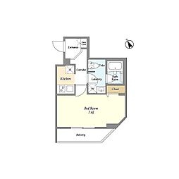 都営浅草線 馬込駅 徒歩6分の賃貸マンション 1階1Kの間取り