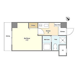 都営三田線 志村坂上駅 徒歩7分の賃貸マンション 5階1Kの間取り