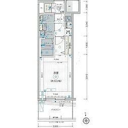 JR中央線 八王子駅 徒歩8分の賃貸マンション 3階1Kの間取り