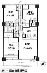 JR京浜東北・根岸線 洋光台駅 徒歩13分の賃貸マンション 3階3LDKの間取り