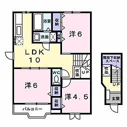 トリムハウスＥ 2階3LDKの間取り