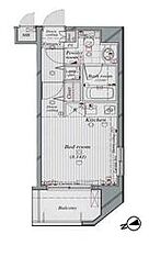 東京メトロ丸ノ内線 西新宿駅 徒歩5分の賃貸マンション 6階ワンルームの間取り