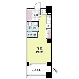 JR鹿児島本線 九産大前駅 徒歩5分の賃貸マンション 4階ワンルームの間取り