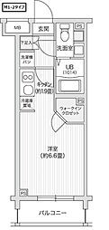 京王線 笹塚駅 徒歩6分の賃貸マンション 1階1Kの間取り
