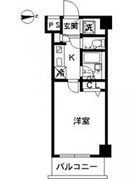 JR埼京線 浮間舟渡駅 徒歩12分の賃貸マンション 5階1Kの間取り
