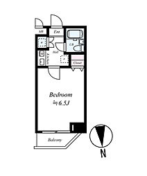 JR京浜東北・根岸線 大森駅 徒歩8分の賃貸マンション 4階1Kの間取り