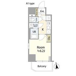 Osaka Metro御堂筋線 江坂駅 徒歩5分の賃貸マンション 4階1Kの間取り