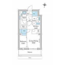スタイリオ池上ＳＯＵＴＨ 2階1LDKの間取り