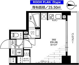JR総武線 両国駅 徒歩6分の賃貸マンション 3階ワンルームの間取り