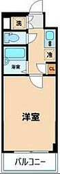 東京メトロ丸ノ内線 新中野駅 徒歩5分の賃貸マンション 2階1Kの間取り